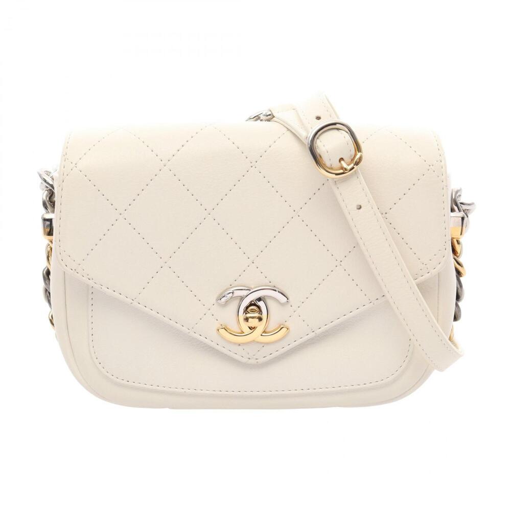 Chanel Matelassé Small Combination Hardware Shoulder Bag Handbag Leather Wome...